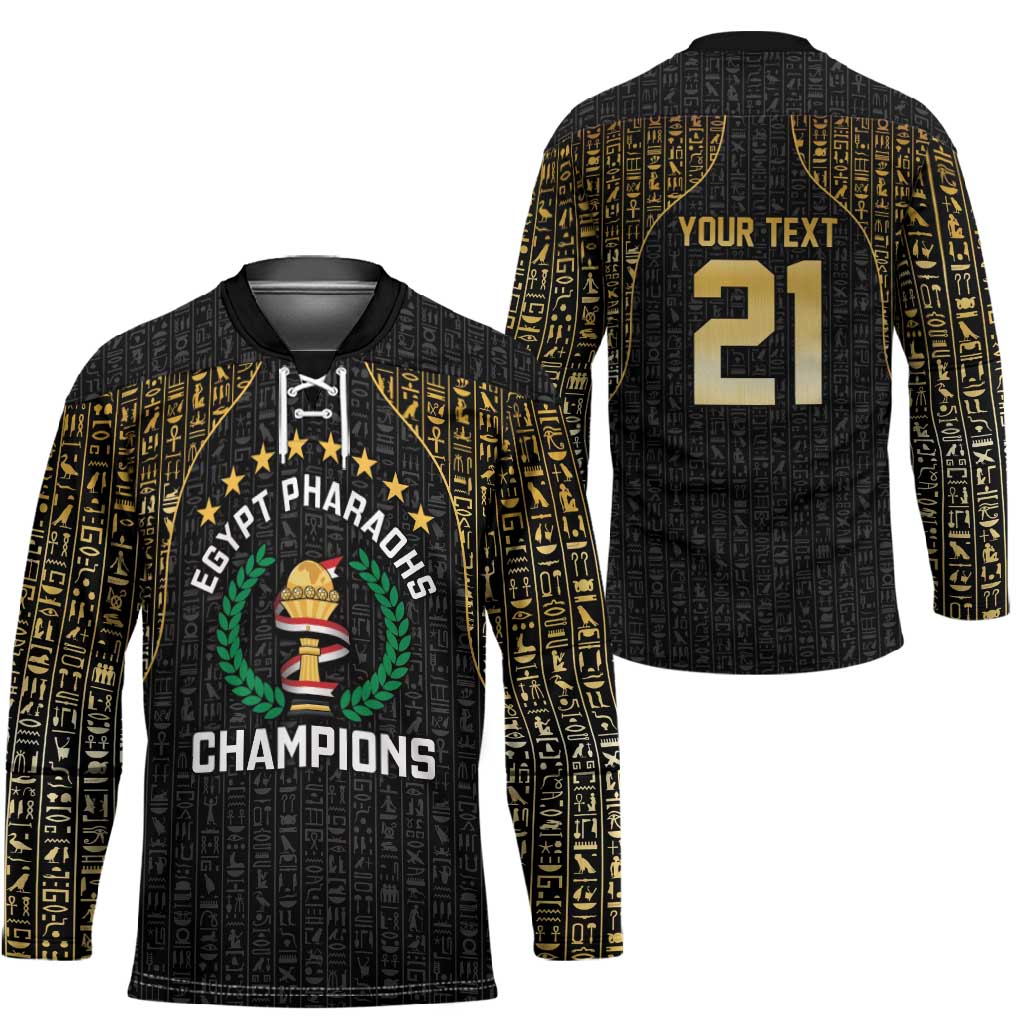 Custom Egypt Pharaohs Hockey Jersey African Football Champions 2025
