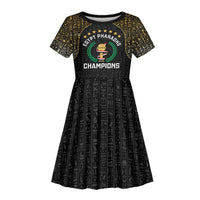Custom Egypt Pharaohs Kid Short Sleeve Dress African Football Champions 2025