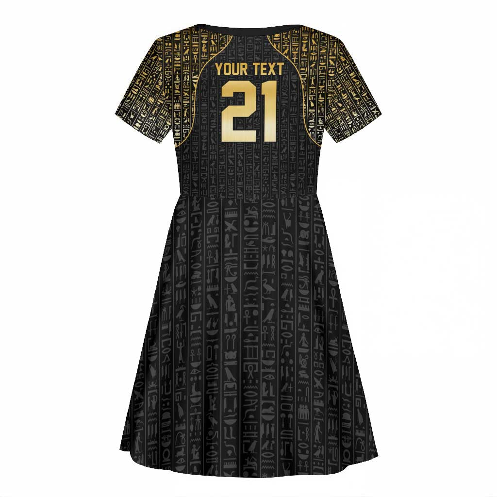 Custom Egypt Pharaohs Kid Short Sleeve Dress African Football Champions 2025