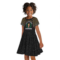 Custom Egypt Pharaohs Kid Short Sleeve Dress African Football Champions 2025