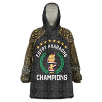 Custom Egypt Pharaohs Kid Wearable Blanket Hoodie African Football Champions 2025