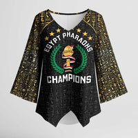 Custom Egypt Pharaohs Kimono Sleeve Blouse African Football Champions 2025