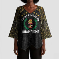 Custom Egypt Pharaohs Kimono Sleeve Blouse African Football Champions 2025
