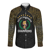 Custom Egypt Pharaohs Long Sleeve Button Shirt African Football Champions 2025
