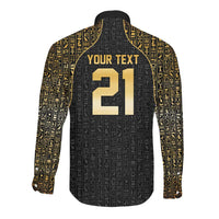 Custom Egypt Pharaohs Long Sleeve Button Shirt African Football Champions 2025