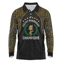 Custom Egypt Pharaohs Long Sleeve Polo Shirt African Football Champions 2025