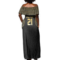 Custom Egypt Pharaohs Off Shoulder Maxi Dress African Football Champions 2025