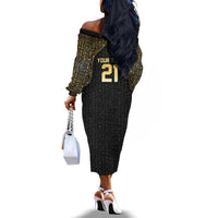 Custom Egypt Pharaohs Off The Shoulder Long Sleeve Dress African Football Champions 2025