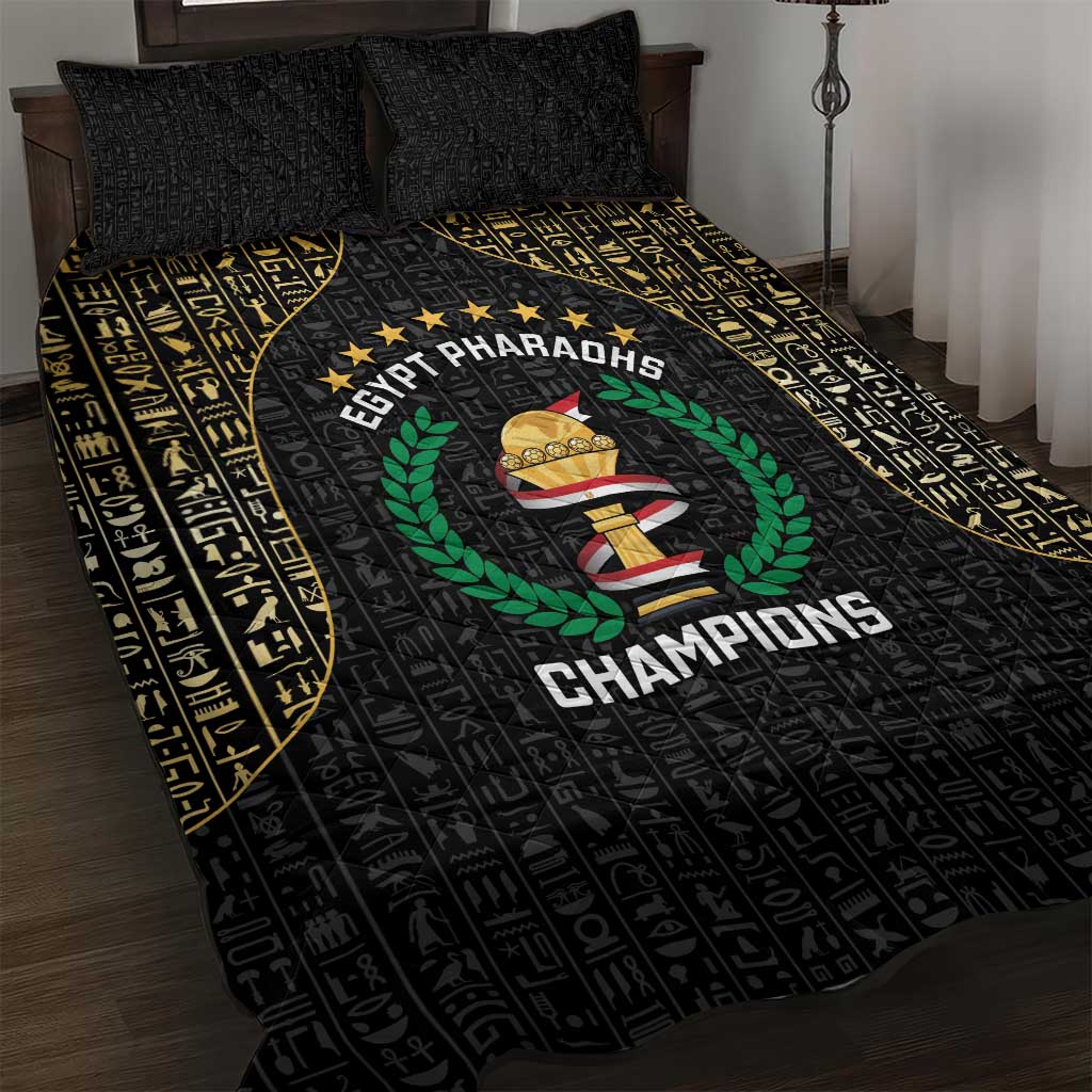 Egypt Pharaohs Quilt Bed Set African Football Champions 2025