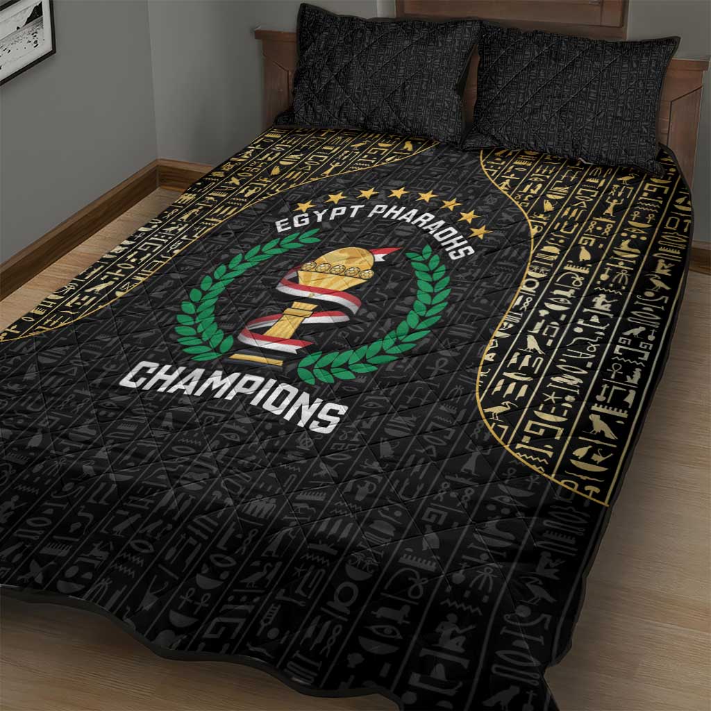 Egypt Pharaohs Quilt Bed Set African Football Champions 2025