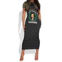 Custom Egypt Pharaohs Short Sleeve Bodycon Dress African Football Champions 2025