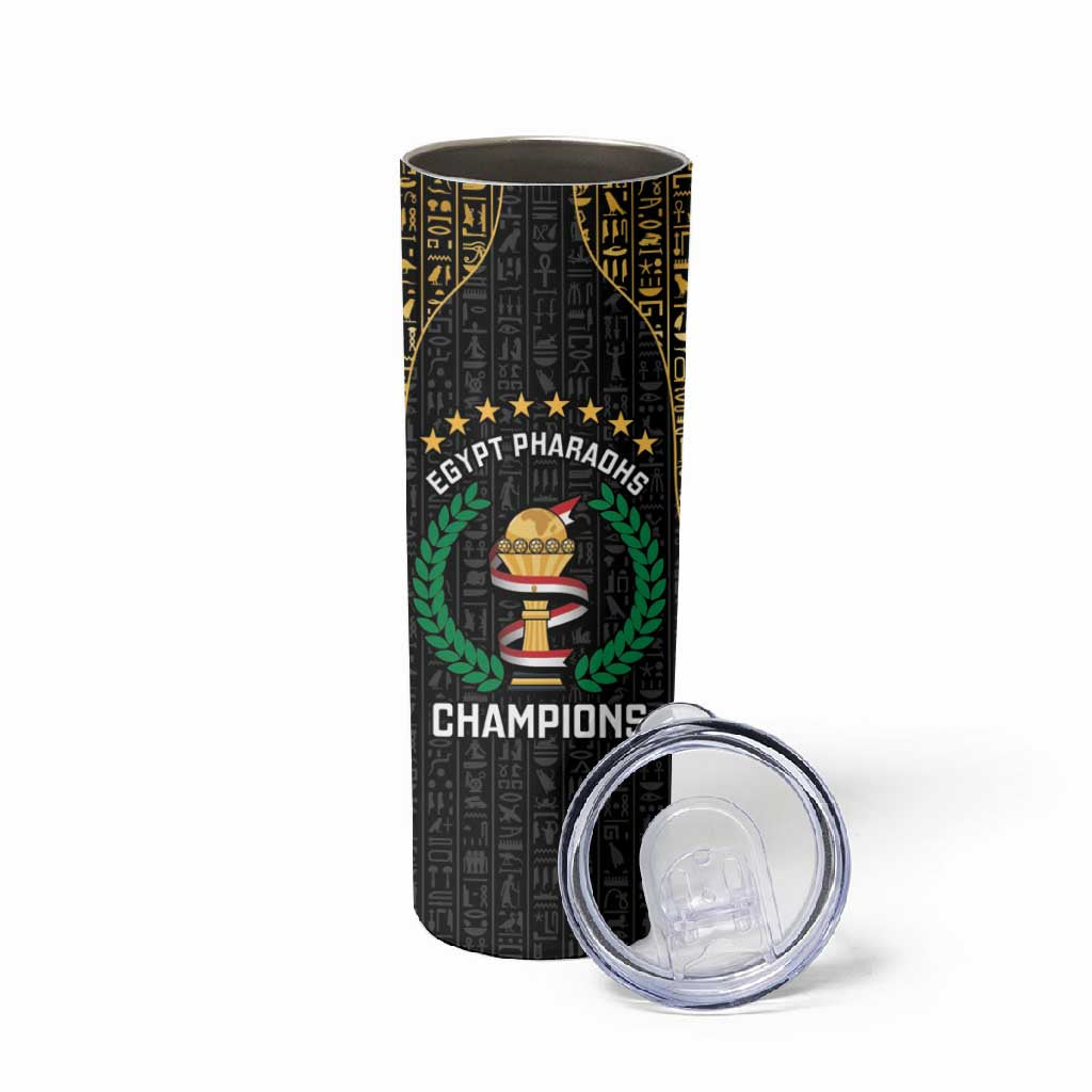 Custom Egypt Pharaohs Skinny Tumbler African Football Champions 2025