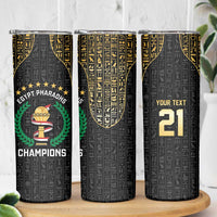 Custom Egypt Pharaohs Skinny Tumbler African Football Champions 2025
