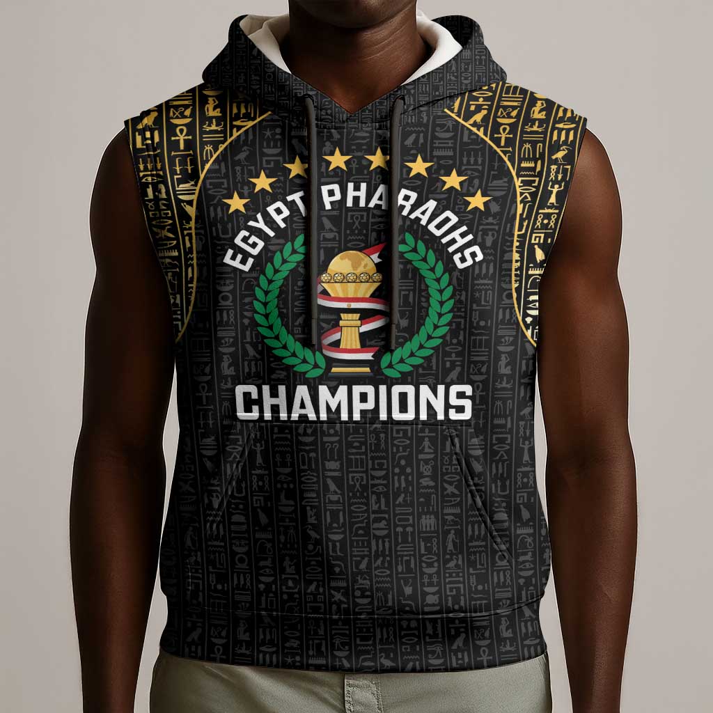 Custom Egypt Pharaohs Sleeveless Hoodie African Football Champions 2025