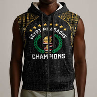Custom Egypt Pharaohs Sleeveless Zip Hoodie African Football Champions 2025