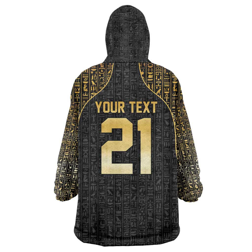 Custom Egypt Pharaohs Wearable Blanket Hoodie African Football Champions 2025