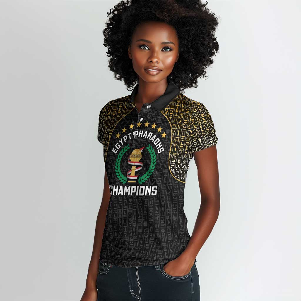 Custom Egypt Pharaohs Women Polo Shirt African Football Champions 2025