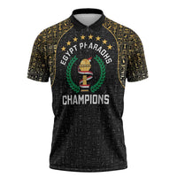 Custom Egypt Pharaohs Zipper Polo Shirt African Football Champions 2025
