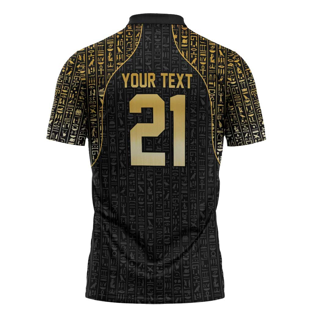 Custom Egypt Pharaohs Zipper Polo Shirt African Football Champions 2025
