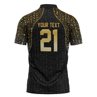 Custom Egypt Pharaohs Zipper Polo Shirt African Football Champions 2025
