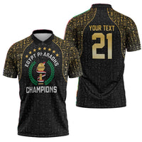 Custom Egypt Pharaohs Zipper Polo Shirt African Football Champions 2025