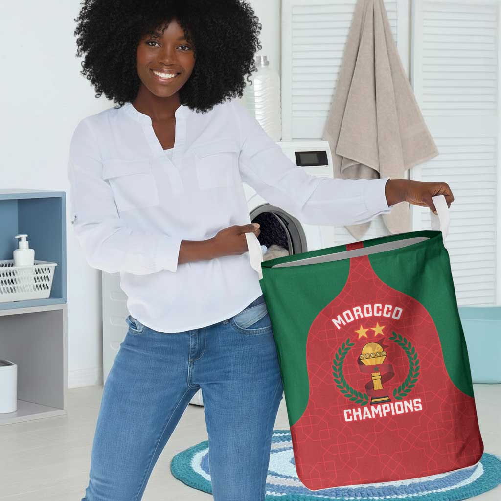 Morocco Atlas Lions Laundry Basket African Football Champions 2025