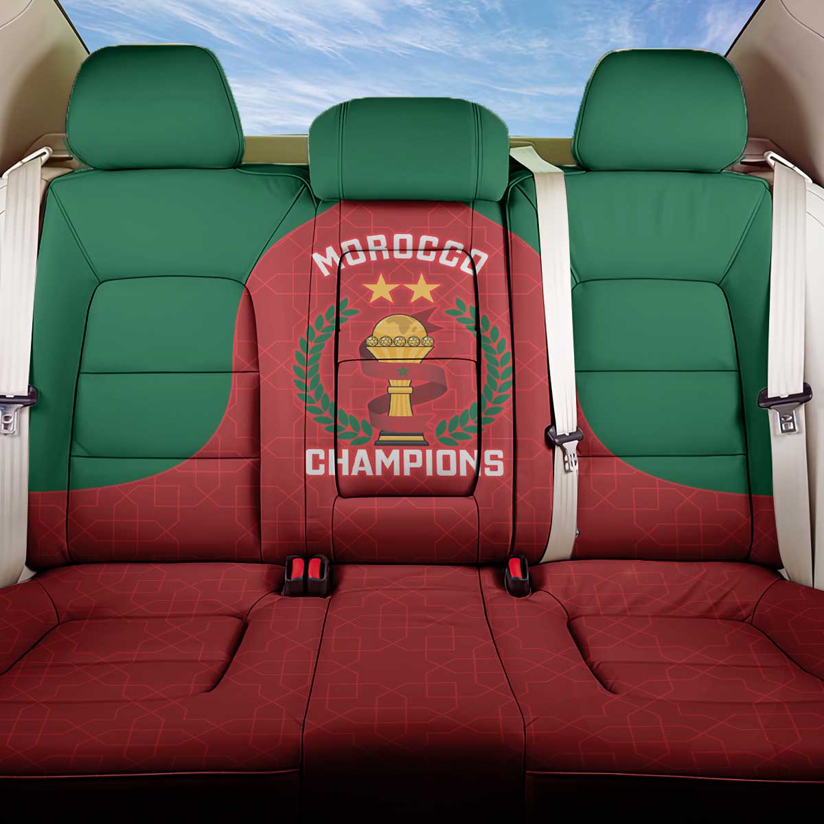 Morocco Atlas Lions Back Car Seat Cover African Football Champions 2025
