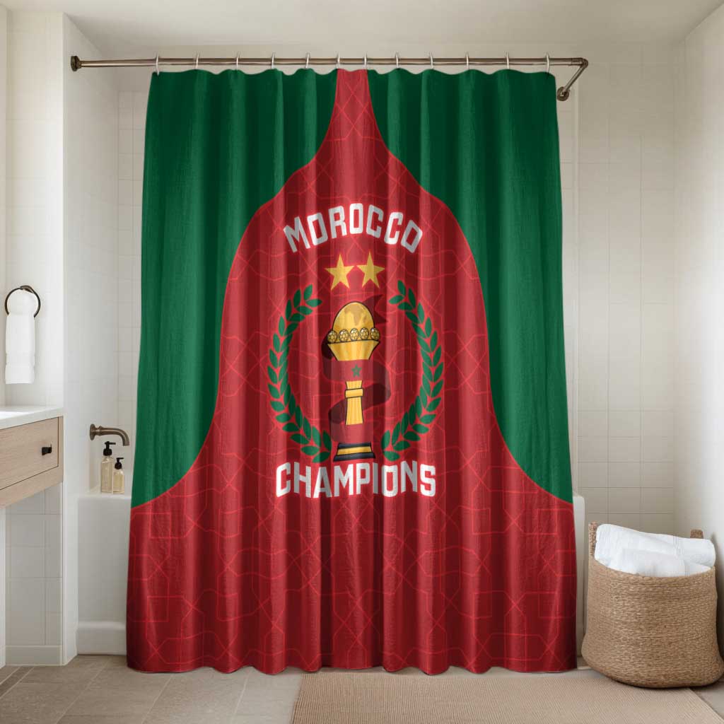 Morocco Atlas Lions Bathroom Set African Football Champions 2025