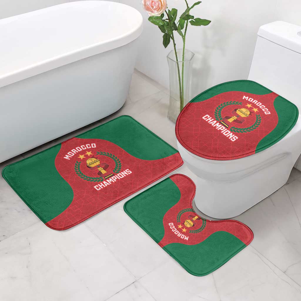 Morocco Atlas Lions Bathroom Set African Football Champions 2025
