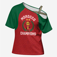 Custom Morocco Atlas Lions Cross Shoulder Shirt African Football Champions 2025