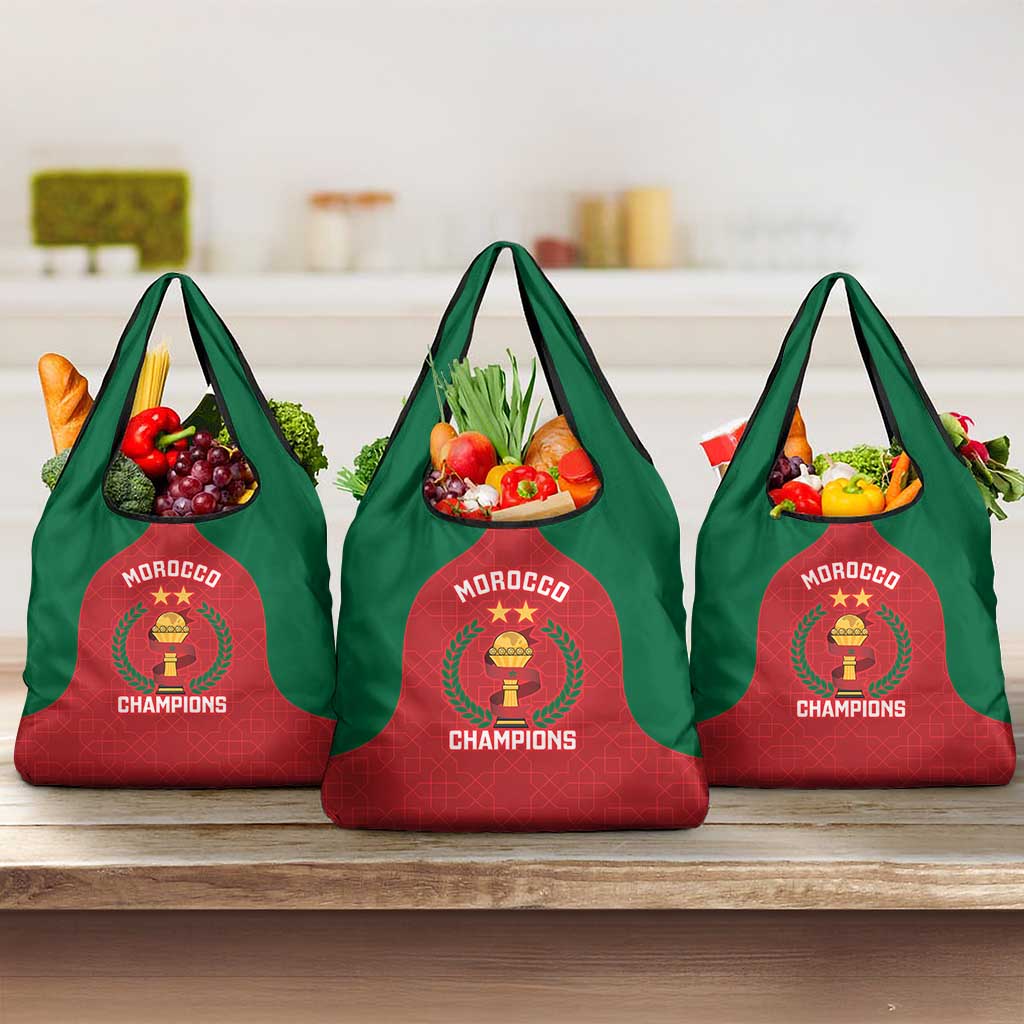 Morocco Atlas Lions Grocery Bag African Football Champions 2025