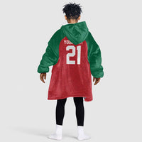 Custom Morocco Atlas Lions Kid Wearable Blanket Hoodie African Football Champions 2025