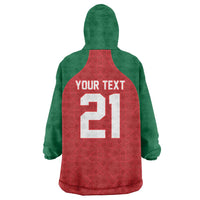 Custom Morocco Atlas Lions Kid Wearable Blanket Hoodie African Football Champions 2025