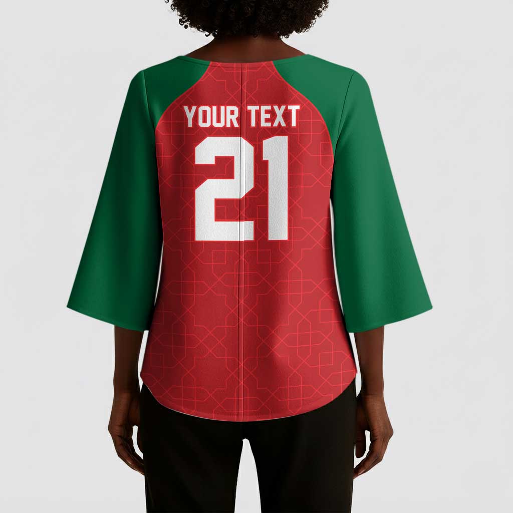 Custom Morocco Atlas Lions Kimono Sleeve Blouse African Football Champions 2025