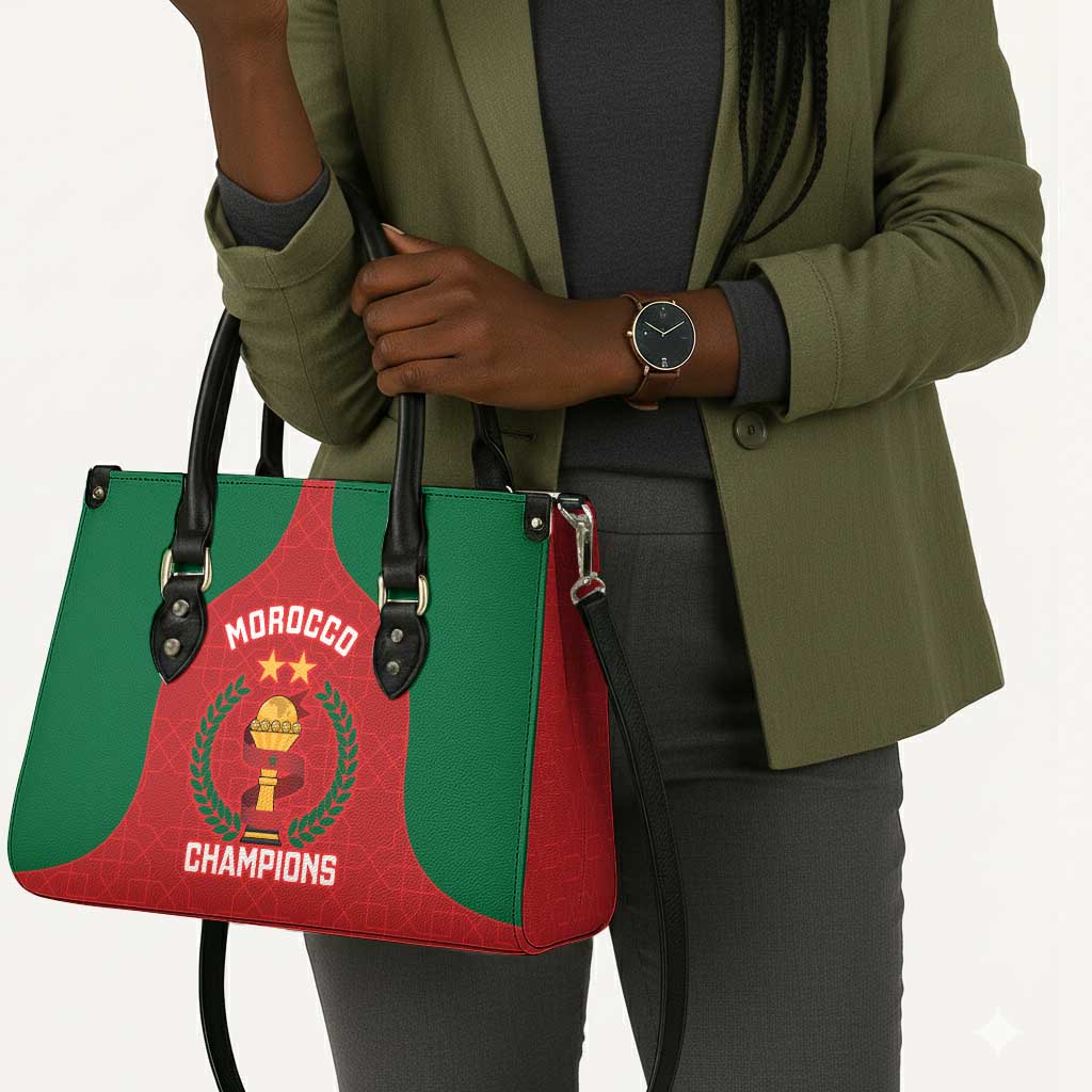 Morocco Atlas Lions Leather Bag African Football Champions 2025