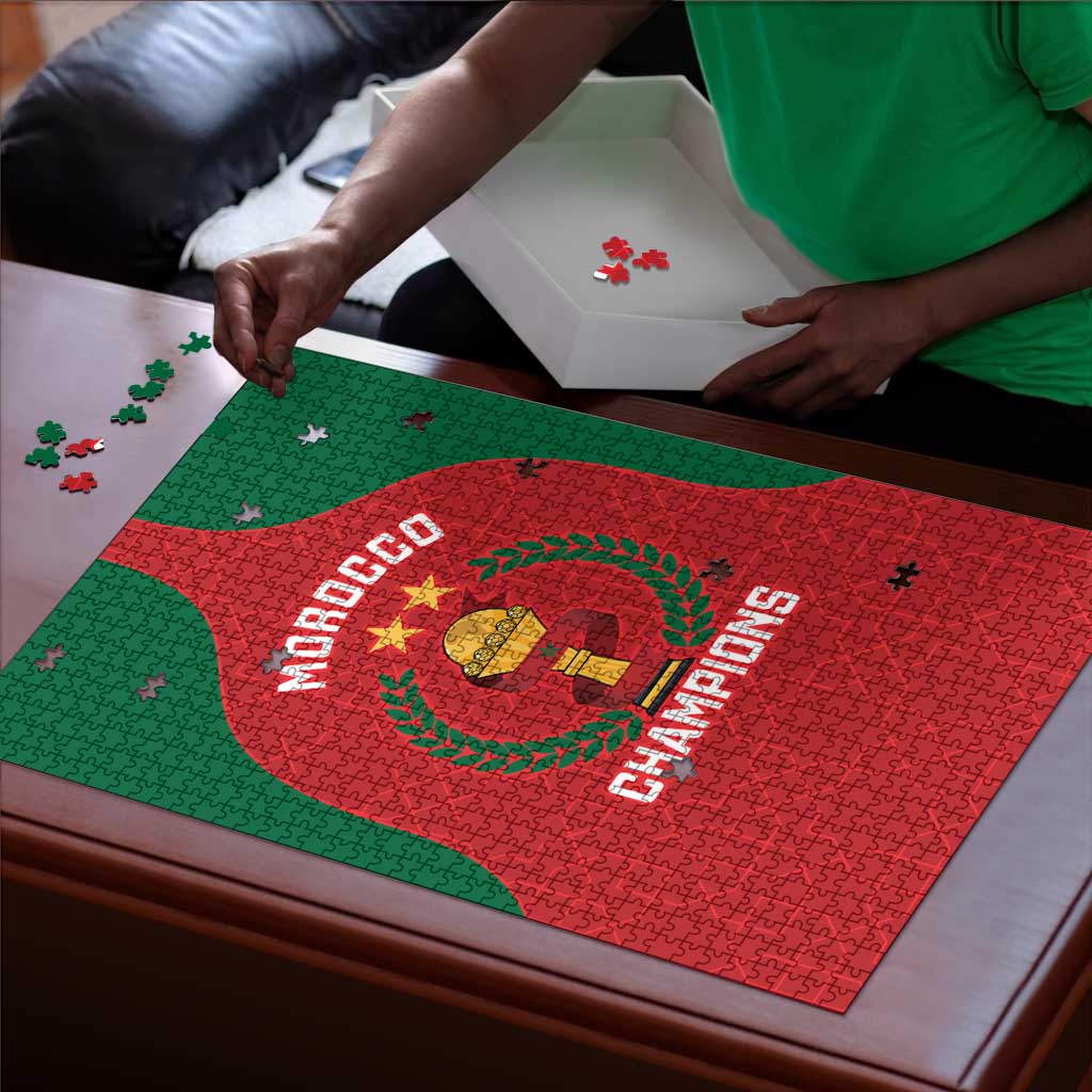 Morocco Atlas Lions Puzzle African Football Champions 2025