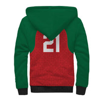 Custom Morocco Atlas Lions Sherpa Hoodie African Football Champions 2025