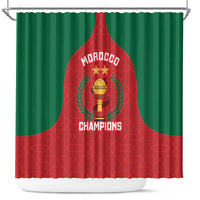 Morocco Atlas Lions Shower Curtain African Football Champions 2025