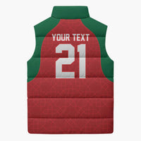Custom Morocco Atlas Lions Sleeveless Puffer Jacket African Football Champions 2025