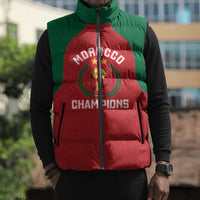 Custom Morocco Atlas Lions Sleeveless Puffer Jacket African Football Champions 2025