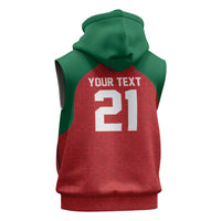 Custom Morocco Atlas Lions Sleeveless Zip Hoodie African Football Champions 2025