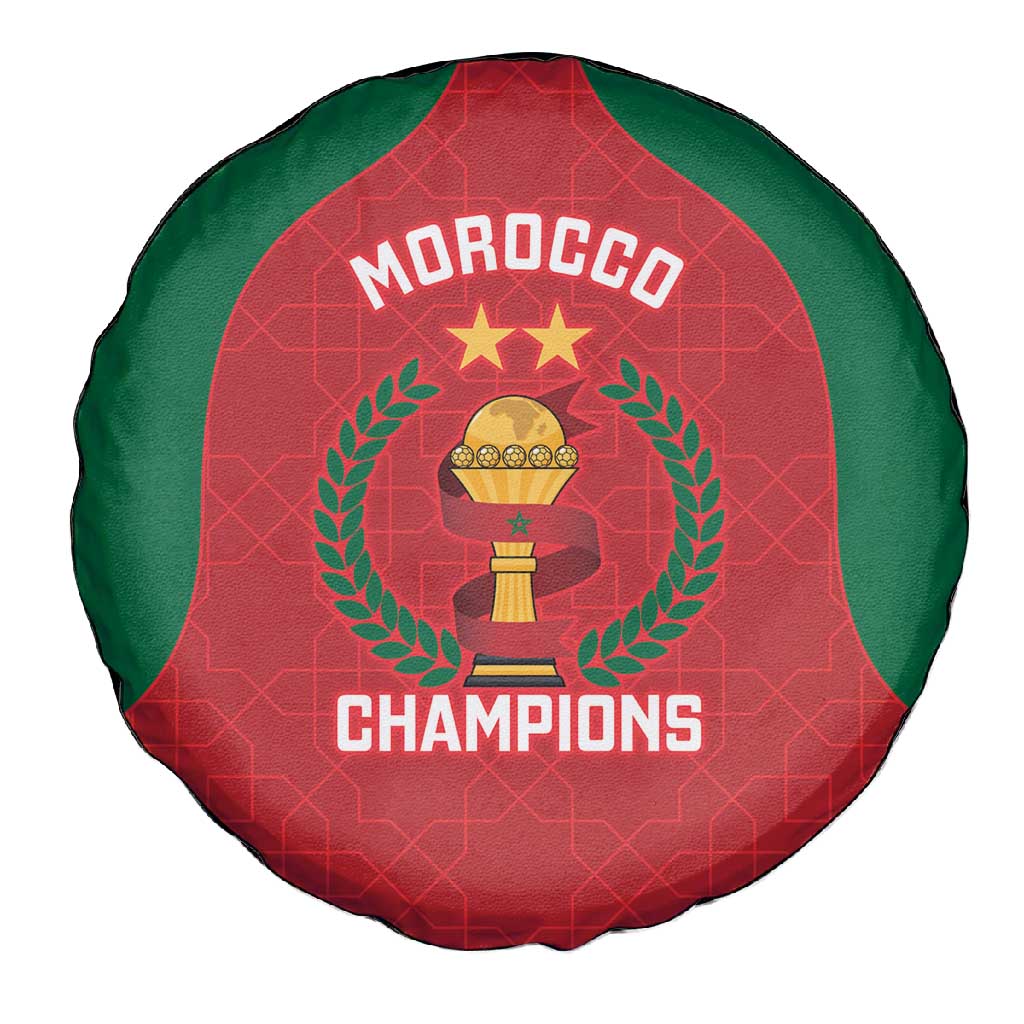 Morocco Atlas Lions Spare Tire Cover African Football Champions 2025