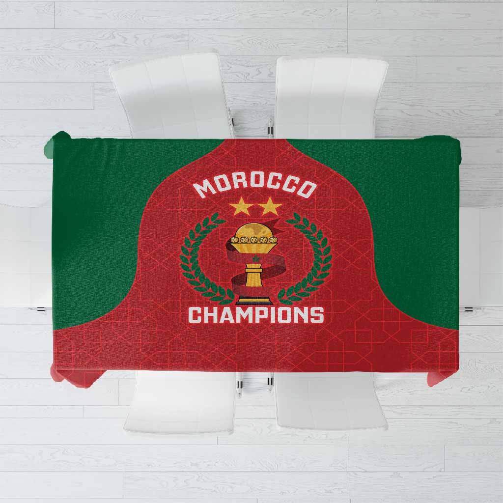 Morocco Atlas Lions Tablecloth African Football Champions 2025
