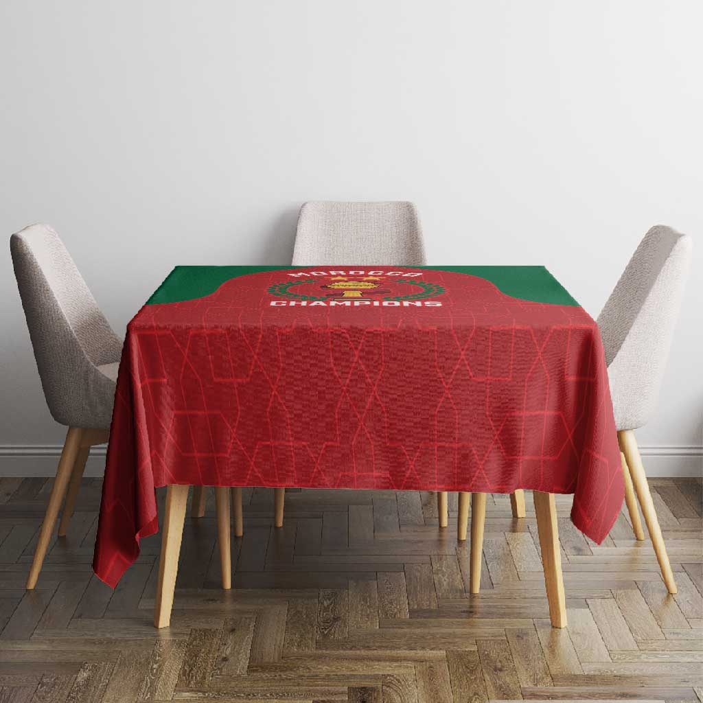 Morocco Atlas Lions Tablecloth African Football Champions 2025