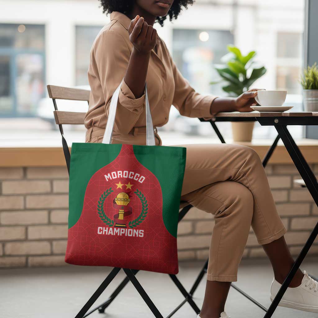 Morocco Atlas Lions Tote Bag African Football Champions 2025