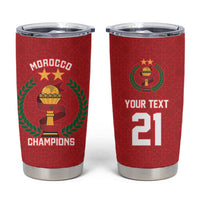 Custom Morocco Atlas Lions Tumbler Cup African Football Champions 2025