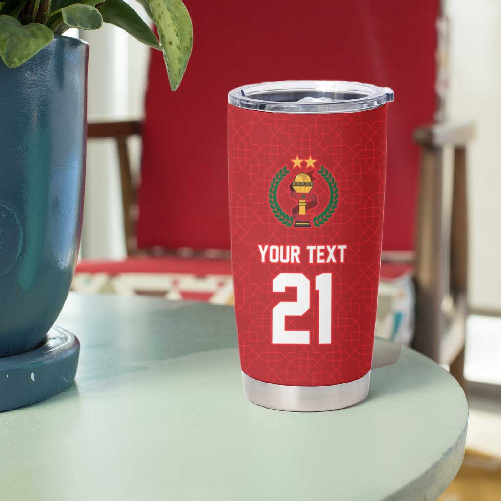 Custom Morocco Atlas Lions Tumbler Cup African Football Champions 2025