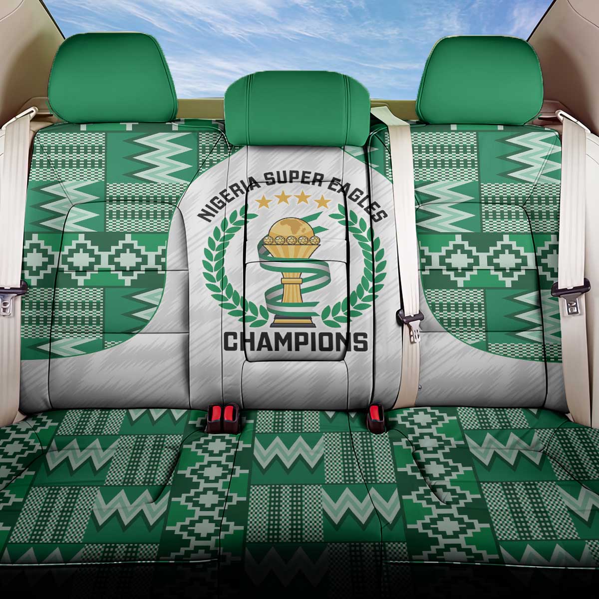 Nigeria Super Eagles Back Car Seat Cover African Football Champions 2025