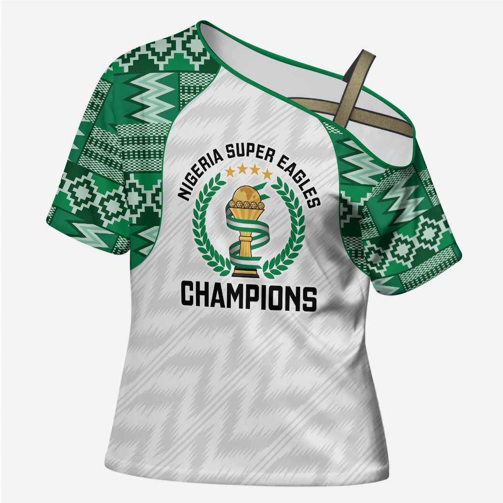 Custom Nigeria Super Eagles Cross Shoulder Shirt African Football Champions 2025