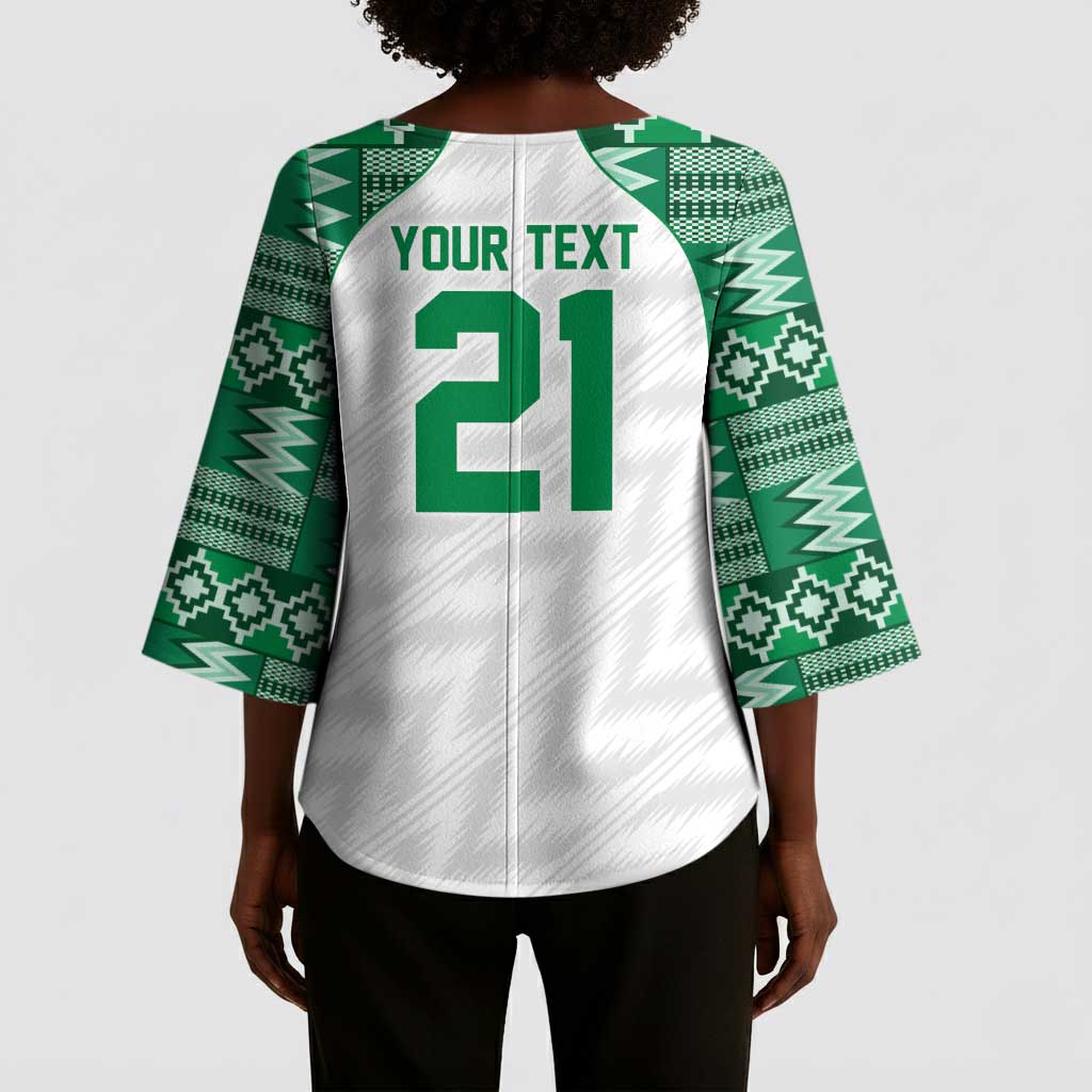 Custom Nigeria Super Eagles Kimono Sleeve Blouse African Football Champions 2025